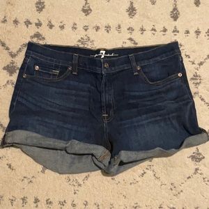7 for all mankind dark blue size 31 Jean shorts